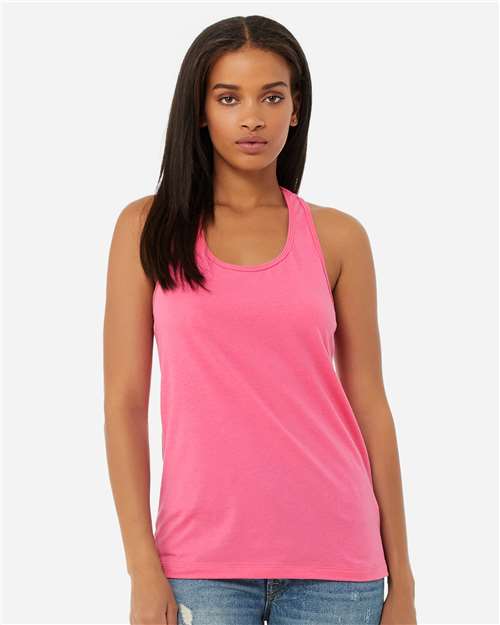BELLA  CANVAS 6008 Women's Jersey Racerback Tank - Front view