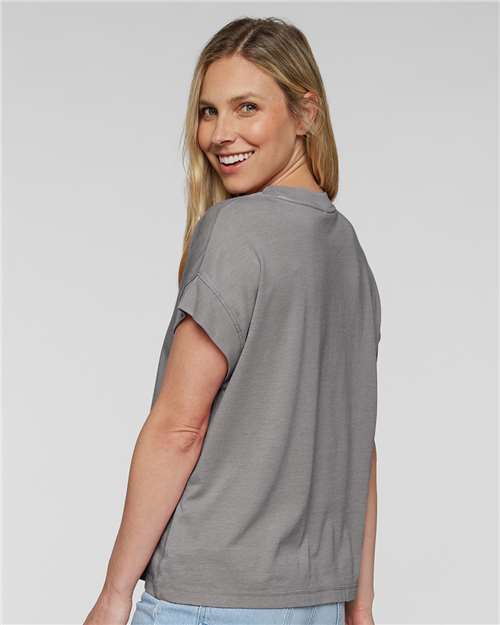 LAT 3502 Women's Vintage Wash Tee - Back view
