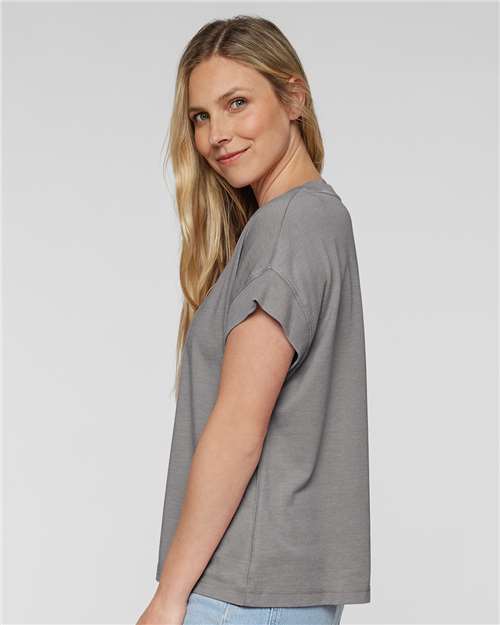LAT 3502 Women's Vintage Wash Tee - Side view