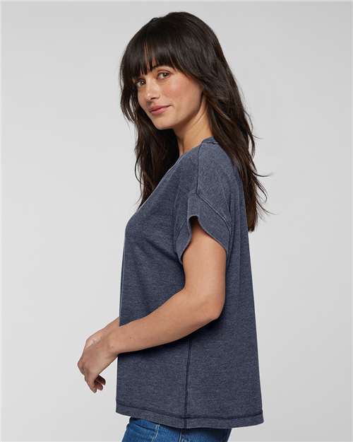 LAT 3502 Women's Vintage Wash Tee - Side view