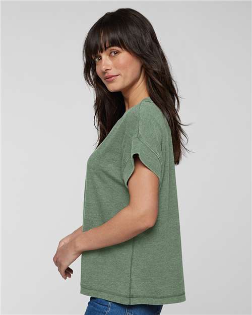 LAT 3502 Women's Vintage Wash Tee - Side view