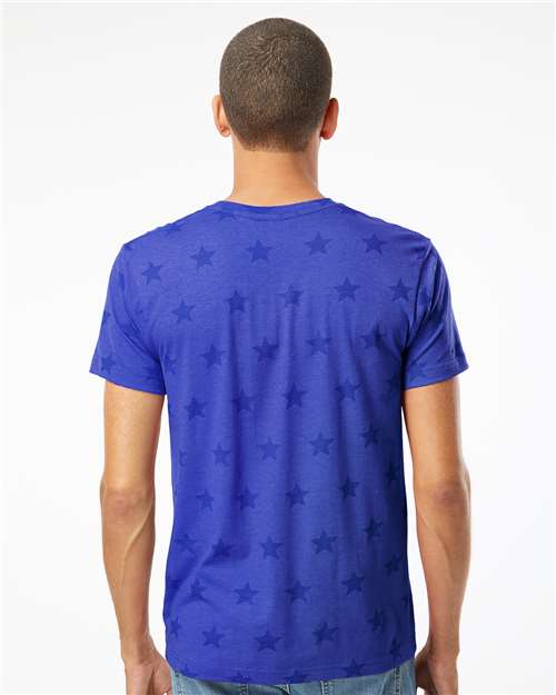 Code Five 3929 Unisex Star Print Tee - Back view