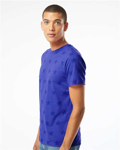 Code Five 3929 Unisex Star Print Tee - Side view