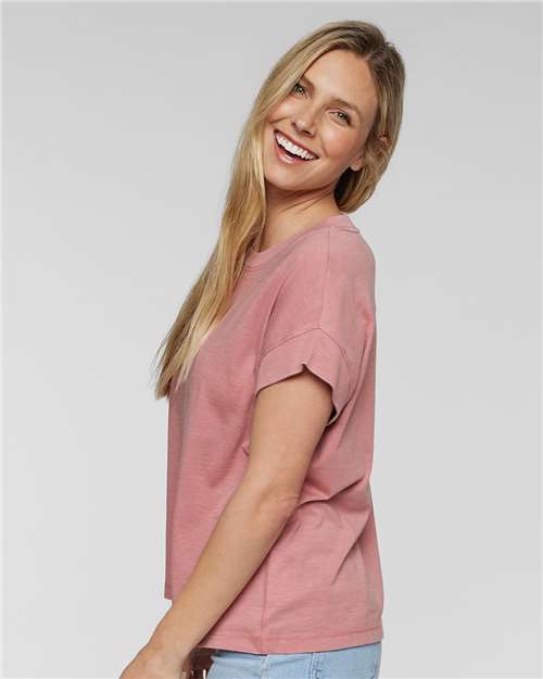 LAT 3502 Women's Vintage Wash Tee - Side view