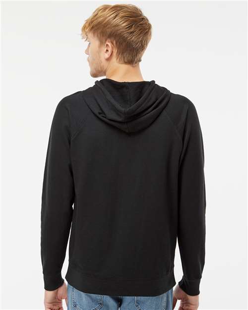 Independent Trading Co. SS1000 Unisex Icon Lightweight Loopback Terry Hooded Sweatshirt - Back view