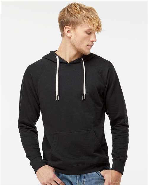 Independent Trading Co. SS1000 Unisex Icon Lightweight Loopback Terry Hooded Sweatshirt - Front view