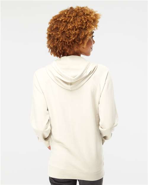 Independent Trading Co. SS1000 Unisex Icon Lightweight Loopback Terry Hooded Sweatshirt - Back view