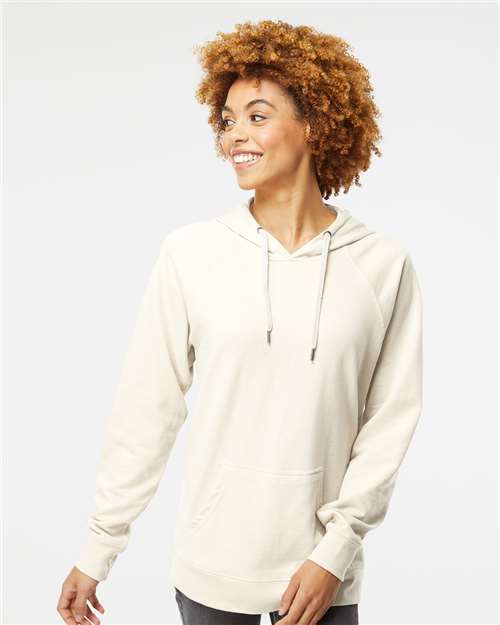 Independent Trading Co. SS1000 Unisex Icon Lightweight Loopback Terry Hooded Sweatshirt - Front view