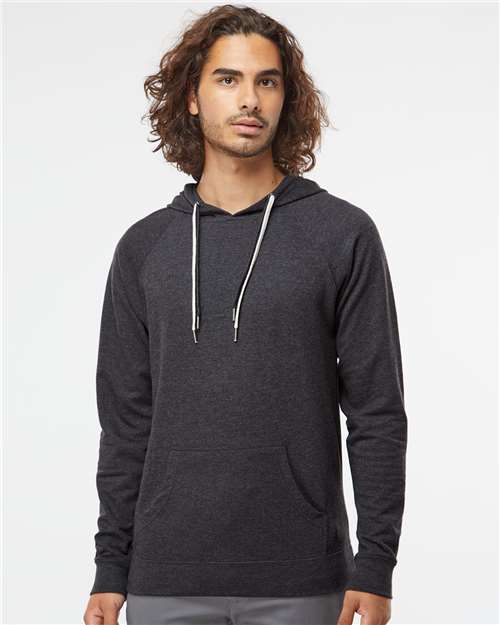 Independent Trading Co. SS1000 Unisex Icon Lightweight Loopback Terry Hooded Sweatshirt - Front view