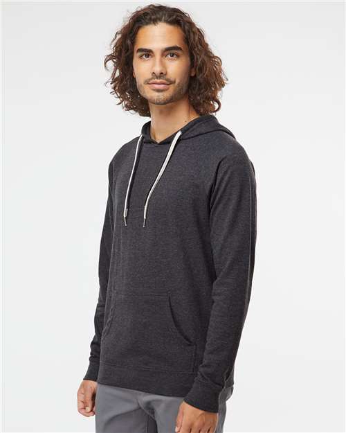 Independent Trading Co. SS1000 Unisex Icon Lightweight Loopback Terry Hooded Sweatshirt - Side view