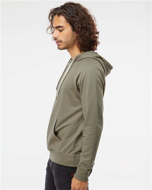 Independent Trading Co. SS1000 Unisex Icon Lightweight Loopback Terry Hooded Sweatshirt - Side view