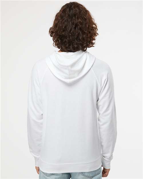 Independent Trading Co. SS1000 Unisex Icon Lightweight Loopback Terry Hooded Sweatshirt - Back view