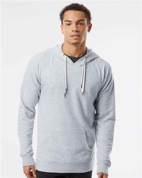 Independent Trading Co. SS1000 Unisex Icon Lightweight Loopback Terry Hooded Sweatshirt - Front view