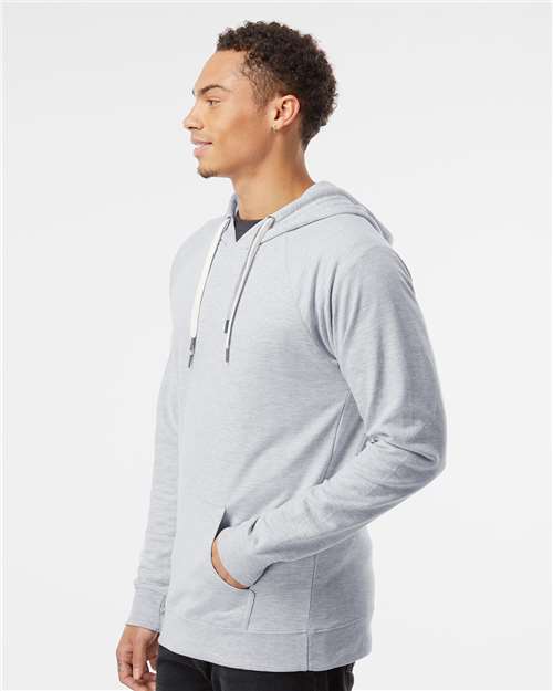 Independent Trading Co. SS1000 Unisex Icon Lightweight Loopback Terry Hooded Sweatshirt - Side view