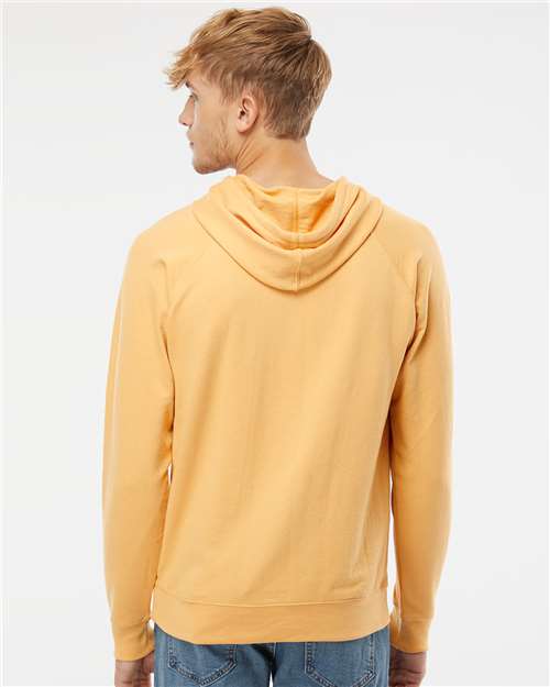 Independent Trading Co. SS1000 Unisex Icon Lightweight Loopback Terry Hooded Sweatshirt - Back view