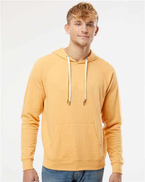 Independent Trading Co. SS1000 Unisex Icon Lightweight Loopback Terry Hooded Sweatshirt - Front view