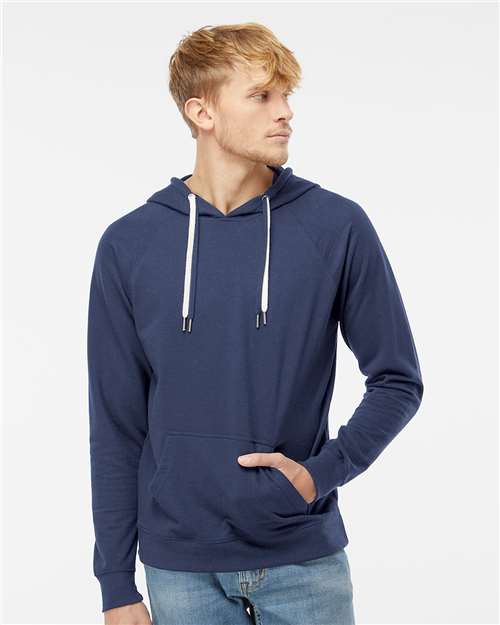 Independent Trading Co. SS1000 Unisex Icon Lightweight Loopback Terry Hooded Sweatshirt - Front view
