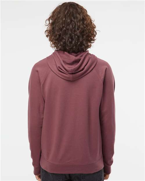 Independent Trading Co. SS1000 Unisex Icon Lightweight Loopback Terry Hooded Sweatshirt - Back view