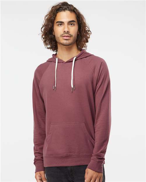 Independent Trading Co. SS1000 Unisex Icon Lightweight Loopback Terry Hooded Sweatshirt - Front view