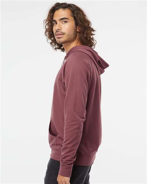 Independent Trading Co. SS1000 Unisex Icon Lightweight Loopback Terry Hooded Sweatshirt - Side view
