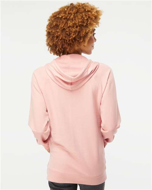 Independent Trading Co. SS1000 Unisex Icon Lightweight Loopback Terry Hooded Sweatshirt - Back view