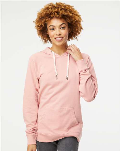 Independent Trading Co. SS1000 Unisex Icon Lightweight Loopback Terry Hooded Sweatshirt - Front view
