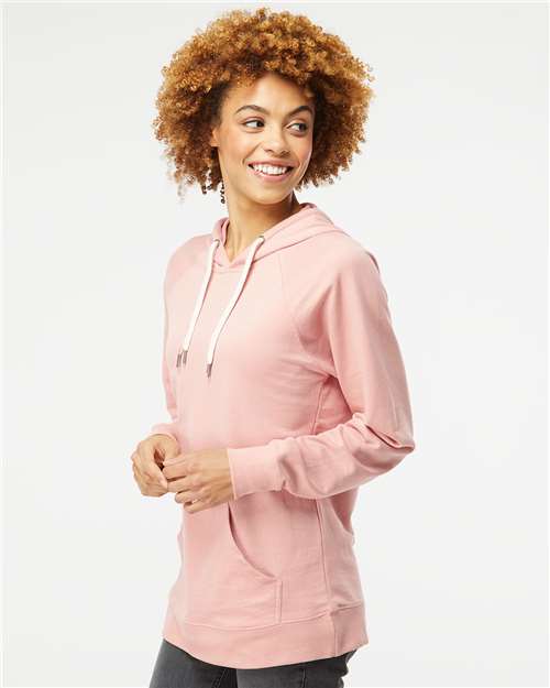 Independent Trading Co. SS1000 Unisex Icon Lightweight Loopback Terry Hooded Sweatshirt - Side view