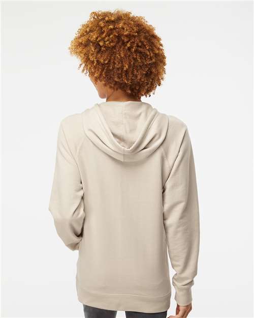 Independent Trading Co. SS1000 Unisex Icon Lightweight Loopback Terry Hooded Sweatshirt - Back view