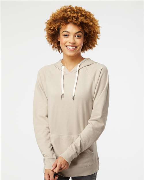 Independent Trading Co. SS1000 Unisex Icon Lightweight Loopback Terry Hooded Sweatshirt - Front view