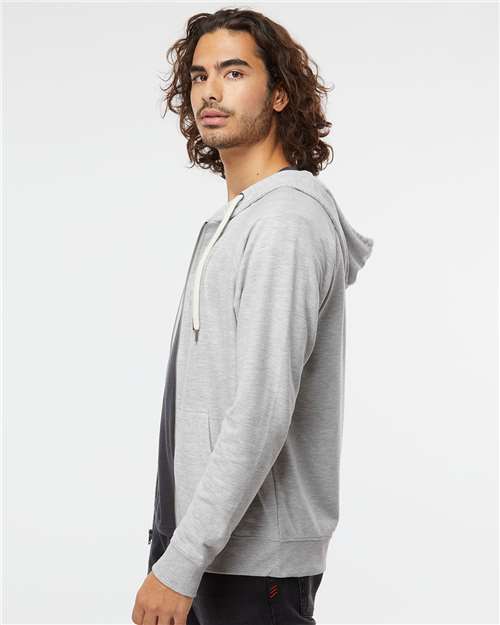 Independent Trading Co. SS1000Z Unisex Icon Lightweight Loopback Terry Full-Zip Hooded Sweatshirt - Side view