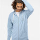 Independent Trading Co. SS1000Z Unisex Icon Lightweight Loopback Terry Full-Zip Hooded Sweatshirt - Front view