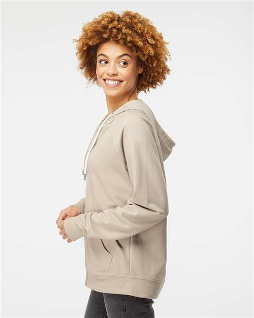 Independent Trading Co. SS1000Z Unisex Icon Lightweight Loopback Terry Full-Zip Hooded Sweatshirt - Side view
