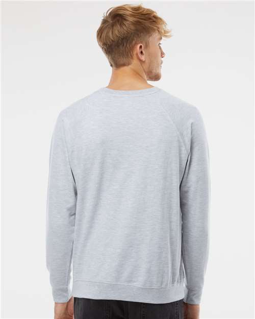 Independent Trading Co. SS1000C Unisex Icon Lightweight Loopback Terry Crewneck Sweatshirt - Back view