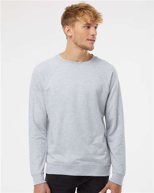 Independent Trading Co. SS1000C Unisex Icon Lightweight Loopback Terry Crewneck Sweatshirt - Front view