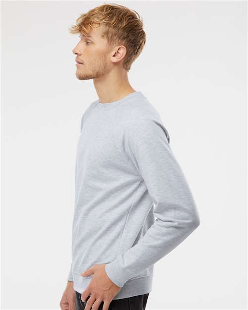 Independent Trading Co. SS1000C Unisex Icon Lightweight Loopback Terry Crewneck Sweatshirt - Side view