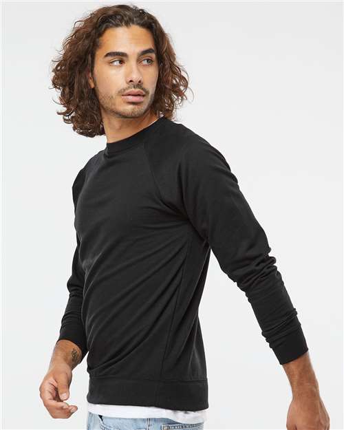 Independent Trading Co. SS1000C Unisex Icon Lightweight Loopback Terry Crewneck Sweatshirt - Side view