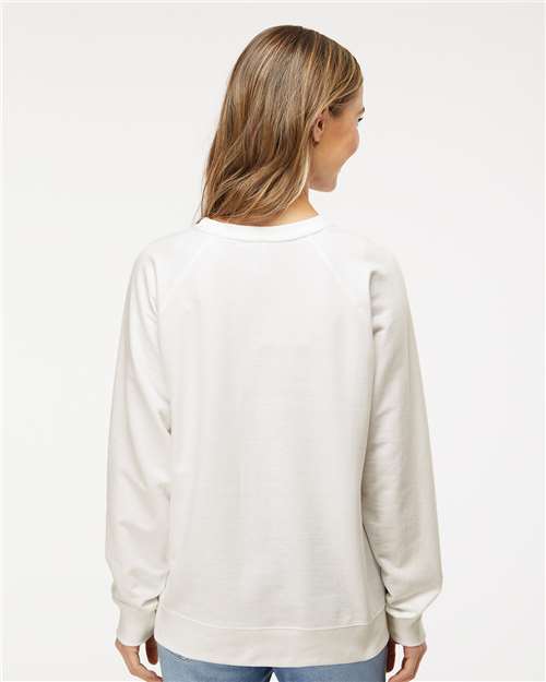 Independent Trading Co. SS1000C Unisex Icon Lightweight Loopback Terry Crewneck Sweatshirt - Back view