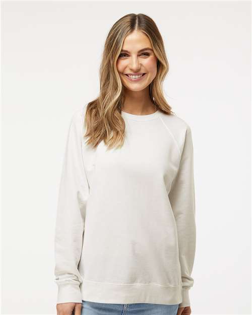 Independent Trading Co. SS1000C Unisex Icon Lightweight Loopback Terry Crewneck Sweatshirt - Front view