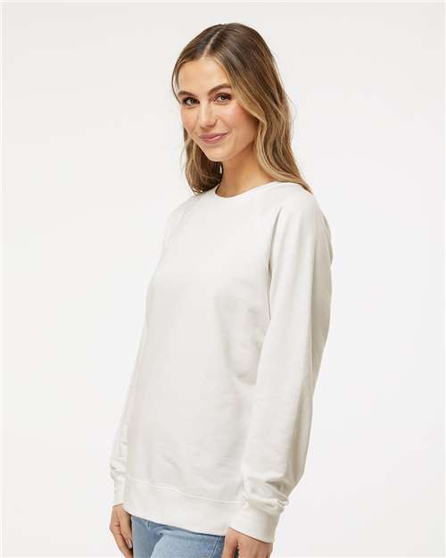 Independent Trading Co. SS1000C Unisex Icon Lightweight Loopback Terry Crewneck Sweatshirt - Side view