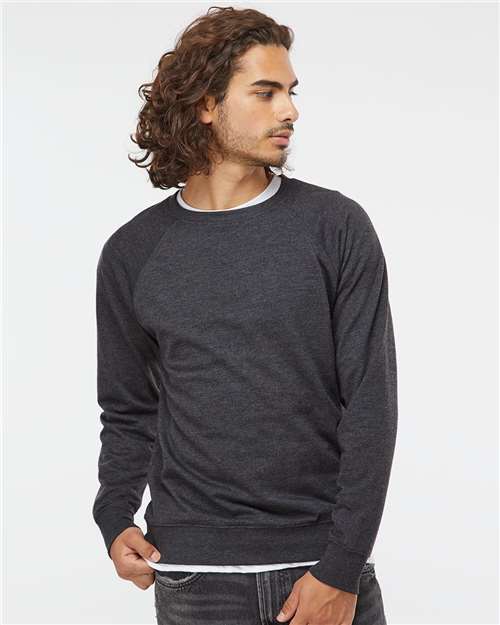 Independent Trading Co. SS1000C Unisex Icon Lightweight Loopback Terry Crewneck Sweatshirt - Front view