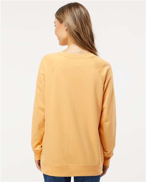 Independent Trading Co. SS1000C Unisex Icon Lightweight Loopback Terry Crewneck Sweatshirt - Back view