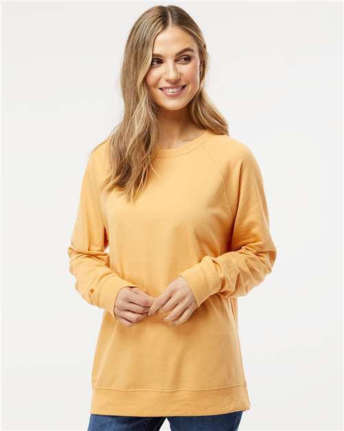 Independent Trading Co. SS1000C Unisex Icon Lightweight Loopback Terry Crewneck Sweatshirt - Front view