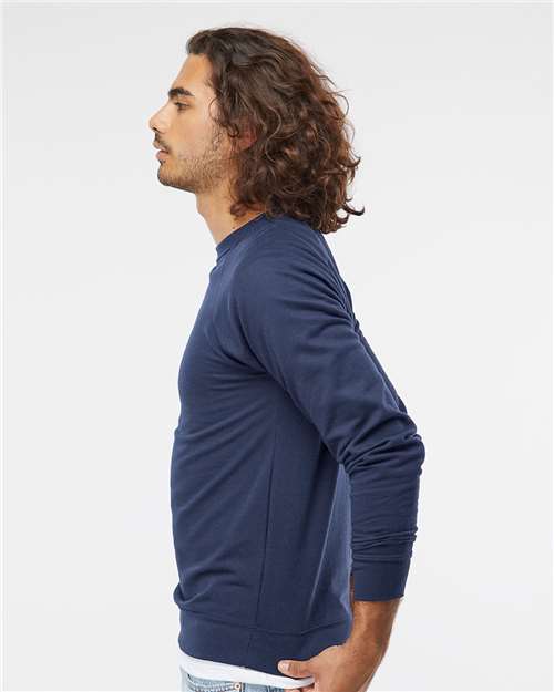 Independent Trading Co. SS1000C Unisex Icon Lightweight Loopback Terry Crewneck Sweatshirt - Side view