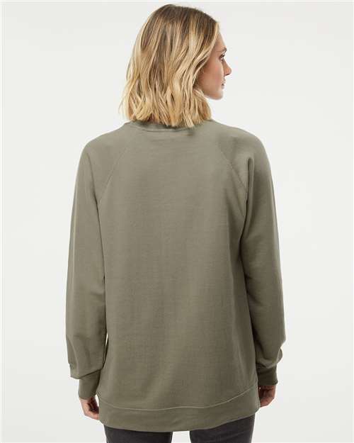 Independent Trading Co. SS1000C Unisex Icon Lightweight Loopback Terry Crewneck Sweatshirt - Back view