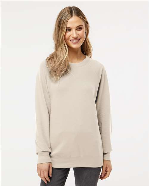 Independent Trading Co. SS1000C Unisex Icon Lightweight Loopback Terry Crewneck Sweatshirt - Front view
