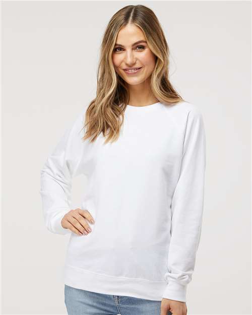Independent Trading Co. SS1000C Unisex Icon Lightweight Loopback Terry Crewneck Sweatshirt - Front view