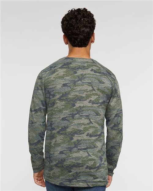 LAT 6918 Unisex Fine Jersey Long Sleeve Tee - Back view