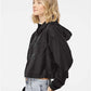 Independent Trading Co. EXP64CRP Women's Lightweight Quarter-Zip Pullover Crop Windbreaker - Side view