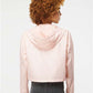 Independent Trading Co. EXP64CRP Women's Lightweight Quarter-Zip Pullover Crop Windbreaker - Back view