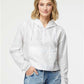 Independent Trading Co. EXP64CRP Women's Lightweight Quarter-Zip Pullover Crop Windbreaker - Front view